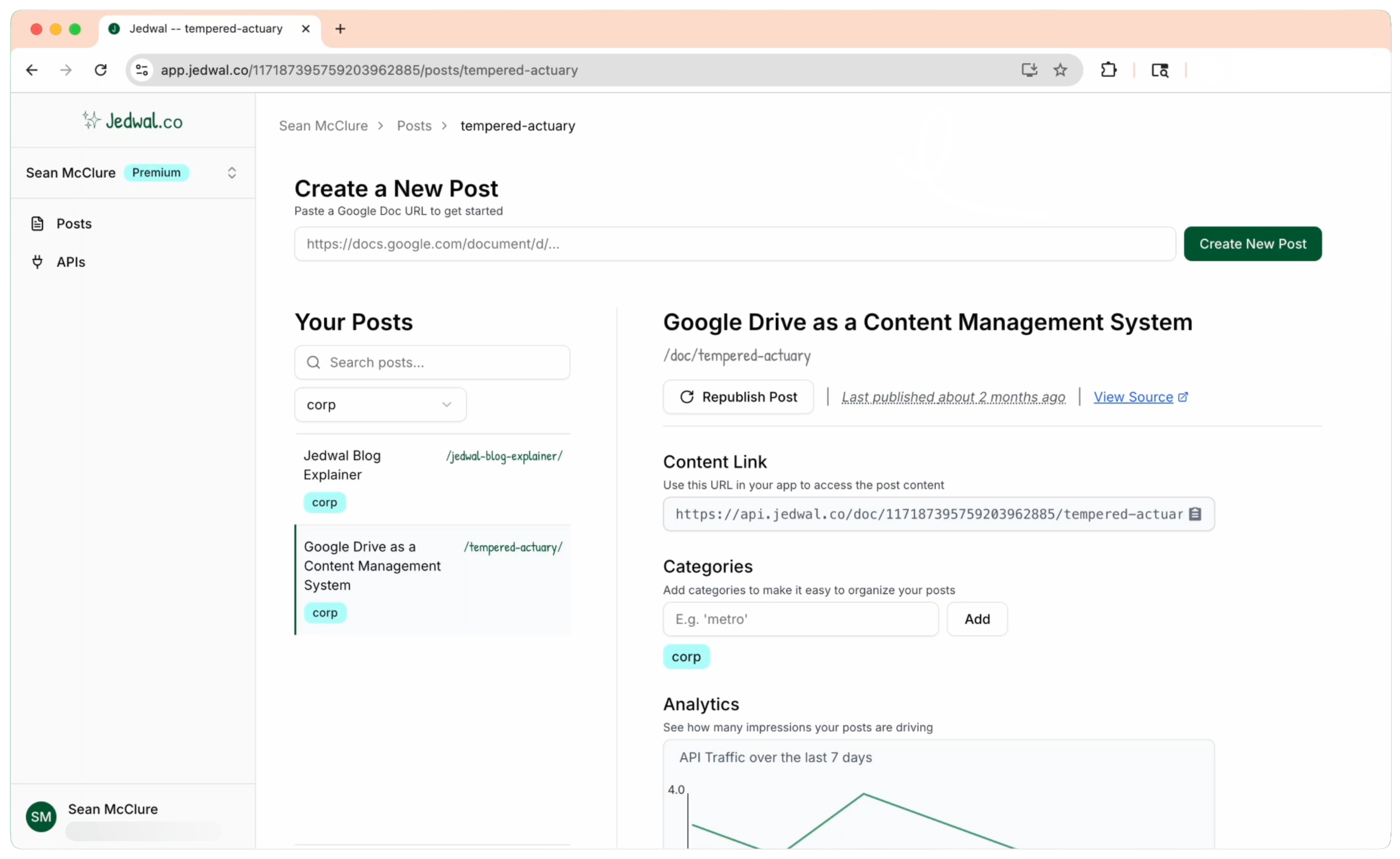 Jedwal dashboard preview